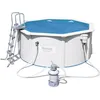 Image de Bache solaire ronde pour piscine hors sol Hydrium 305 x 120 cm - BESTWAY - 295 cm - Bleu - 165 gr/m2