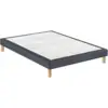 Image de Sommier tapissier merinos crayon confort morphologique 3 zones 160x190 - double sommier