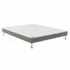 Image de Sommier tapissier taupe 80x200 cm confort ferme 14 cm lattes bois massif 7792735