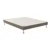 Image de Base de matelas capitonnee ferme robusto 120x190 taupe bois massif 7947186