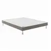 Image de Sommier tapissier taupe ferme 2 x 100x200 cm structure bois à lattes 7792450
