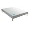Image de Sommier tapissier 160x200 gris clair à lattes 2 places confort ferme 14 cm 7753209