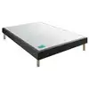 Image de Sommier Tapissier Merinos Stylo 120x190 Gris Anthracite Ferme 14 Cm 12 Lattes Rigides