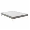 Image de Sommier tapissier 2 places 2x100x200 cm gris confort ferme 7792573