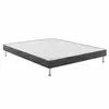 Image de Sommier tapissier robuste 160x200 2 places gris grege 14 cm ferme lattes massives epicea 7791763