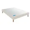 Image de Sommier tapissier 120x200 stylo sable blanc 14 cm ferme cadre a lattes rigides 12 7753462