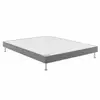 Image de Sommier tapissier 160 x 200 cm gris clair confort ferme 14 cm 7792999