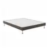 Image de Sommier tapissier tissu 2 places 200x100x200 brun confort ferme 7792379