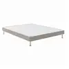 Image de Sommier tapissier robusto gris galet 90 x 200 cm ferme base à lattes 7793294