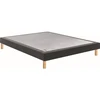 Image de Sommier Tapissier Epeda Noyer Gris Fonce 100x190 1 Place Base Sur Pieds