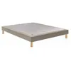 Image de Sommier tapissier Epeda Noyer Taupe 160x190 Confort ferme