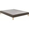 Image de Somier Epeda Noyer Marron 70x190 Avec Lattes Massives Renfort Central 110 Cm 1 Place