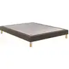 Image de Sommier 1 Place Épeda Noyer Marron 080x190 Bois Massif Cadre Renfort Central