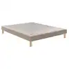 Image de Sommier Tapissier Epeda Noyer Jersey Galet 120x190 Cm Confort Ferme