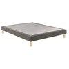 Image de Sommier Tapissier Epeda Noyer Chenillé Gris 180x200 Confort Ferme 15 Cm