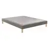 Image de Sommier tapissier 70x190 bois massif gris clair epicea 15 cm confort ferme 7796447