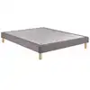 Image de Epeda Noyer Gris Urbain Sommier Tapissier 80 X 190 Bois Massif Épicéa 15 Cm