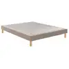 Image de Sommier tapissier noyer jersey galet 2x90x200 cm ferme 15 cm 7758154