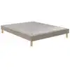 Image de Sommier Tapissier Epeda Noyer Grège 2 Places 2x80x200 Cm Hauteur 15 Cm