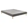 Image de Sommier Tapissier Epeda Chenille Gris 80x200 Confort Ferme 15 Cm
