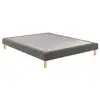 Image de Sommier tapissier gris noyer 120x190 confort ferme suspension 12 lattes en spruce 7772564
