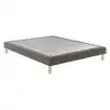 Image de Sommier Tapissier Épeda Noyer Gris 160x200 Confort Ferme Lattes Passives 15 Cm Fabriqué En France
