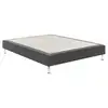 Image de Base de sommier tapissier 140x190 5 zones reset 19 cm, cadre bas en bois, tissu jeans 7797800