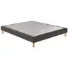 Image de Sommier Tapissier Epeda Noyer Gris Fumé 100x190 Cm Confort Ferme Bois Massif