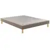 Image de Sommier Tapissier Epeda Noyer Moka 80x190 Cm Confort Ferme Lattes Épicéa Massif