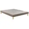 Image de Sommier Tapissier Epeda Noyer Moka 2x90x200 Cm Confort Ferme Hauteur 15 Cm Lattes Massives