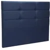 Image de Tête de lit - MERINOS - Cozy - Bleu nuit - 170 cm - Design contemporain - Fixations murales incluses