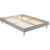 Image de Sommier déco - MERINOS - 140 x 190 cm - Montage express - Pieds inclus - Confort médium