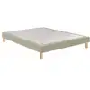 Image de Sommier Tapissier Epeda Noyer Chevron Lin 90 X 190 Cm 1 Place Fabriqué En France