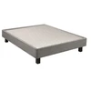 Image de Sommier Tapissier Ressorts Epeda Univers Argent 90 X 200 Cm Tissu Argent Noir 22 Cm Fabriqué En France Pefc