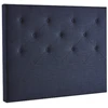 Image de Tête De Lit Capitonnée Cosmiqe Collection Dedicace Bois Et Tissu Denim Bleu 200 Cm Epeda