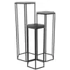 Image de Razza - lot de 3 sellettes gigognes métal noir RAZZA