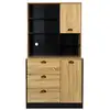 Image de Dinaj - buffet vaisselier multi-rangement aspect bois