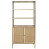 Image de Maya - Buffet 2 Portes Effet Bois Et Façades Rotin