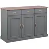 Image de Melina - Buffet 3 Portes 3 Tiroirs Coloris Gris