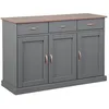 Image de MELINA - Buffet 3 Portes 3 Tiroirs Coloris Gris