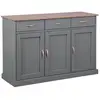 Image de Melina - buffet 3 portes 3 tiroirs coloris gris
