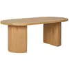 Image de Ankara - table basse ovale pieds relief mdf effet bois naturel ANKARA