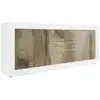 Image de Otello - buffet 2 portes 3 tiroirs finition blanc laqué et aspect bois antik OTELLO
