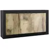 Image de Otello - buffet 3 portes finition noir mat et aspect bois antik OTELLO