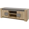Image de Fanny - Meuble Tv 2 Portes Aspect Bois Et Pierre
