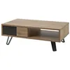 Image de CARSON - Table Basse 1 Tiroir Effet Bois Naturel et Noir