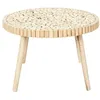 Image de Frej - Table Basse Ronde Avec Plateau En Rondins De Bois