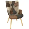 Image de MELO - Fauteuil Patchwork Motifs Nuances de Marron