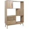 Image de Pajan - Bibliothèque Etagère Effet Bois Avec Tasseaux