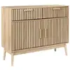 Image de Pajan - buffet 2 portes effet bois avec tasseaux PAJAN